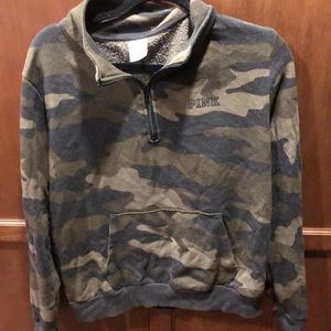 PINK 3/4 zip sweatshirt